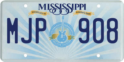 MS license plate MJP908
