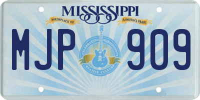 MS license plate MJP909