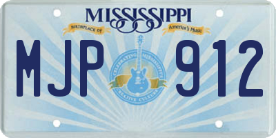 MS license plate MJP912