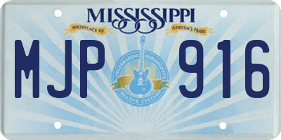 MS license plate MJP916