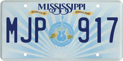 MS license plate MJP917