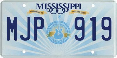 MS license plate MJP919