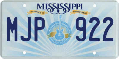 MS license plate MJP922