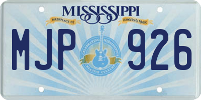 MS license plate MJP926
