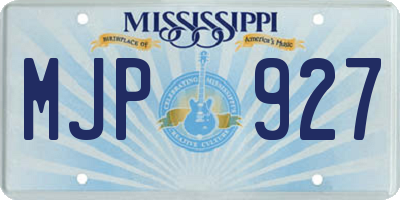 MS license plate MJP927