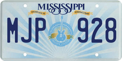 MS license plate MJP928