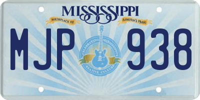 MS license plate MJP938