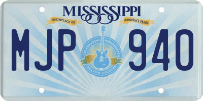 MS license plate MJP940
