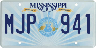 MS license plate MJP941