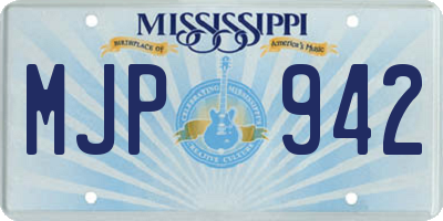 MS license plate MJP942