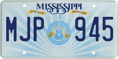 MS license plate MJP945