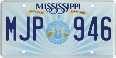 MS license plate MJP946