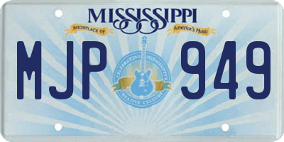 MS license plate MJP949