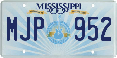 MS license plate MJP952