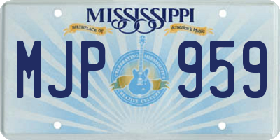 MS license plate MJP959