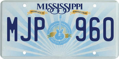 MS license plate MJP960
