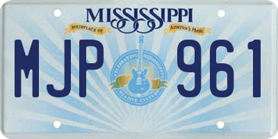 MS license plate MJP961