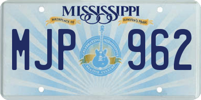 MS license plate MJP962