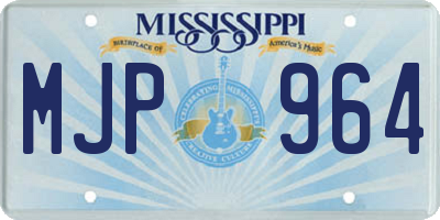 MS license plate MJP964