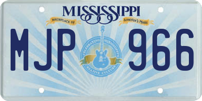 MS license plate MJP966