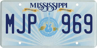 MS license plate MJP969