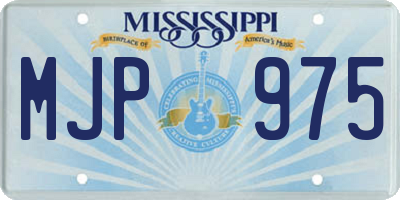 MS license plate MJP975