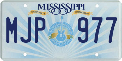 MS license plate MJP977