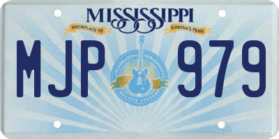 MS license plate MJP979