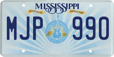 MS license plate MJP990