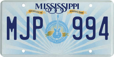 MS license plate MJP994