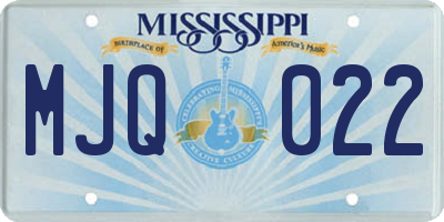 MS license plate MJQ022