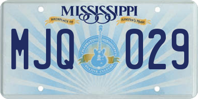 MS license plate MJQ029