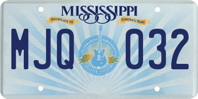 MS license plate MJQ032