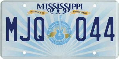 MS license plate MJQ044