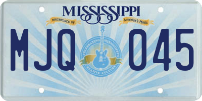 MS license plate MJQ045