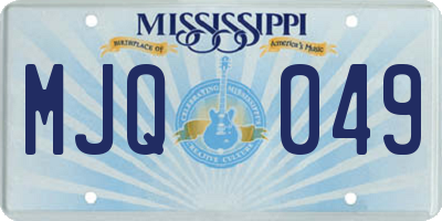 MS license plate MJQ049