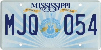 MS license plate MJQ054
