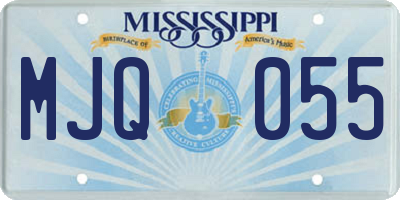 MS license plate MJQ055