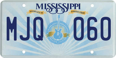 MS license plate MJQ060