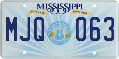 MS license plate MJQ063