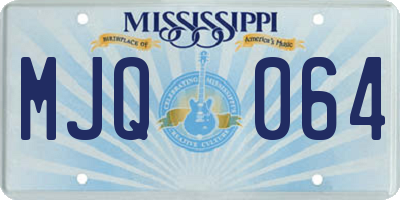 MS license plate MJQ064