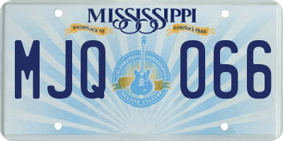 MS license plate MJQ066