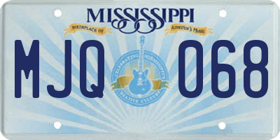 MS license plate MJQ068