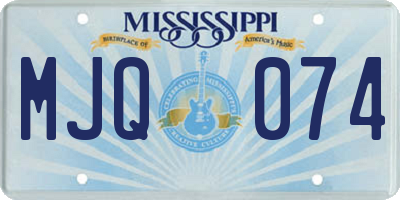 MS license plate MJQ074
