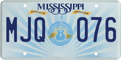 MS license plate MJQ076