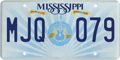 MS license plate MJQ079