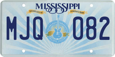 MS license plate MJQ082