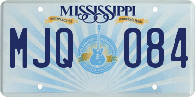 MS license plate MJQ084