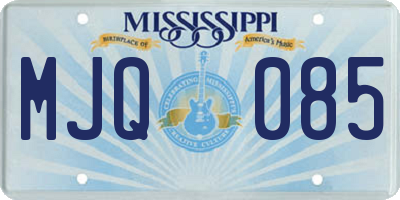 MS license plate MJQ085