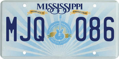 MS license plate MJQ086